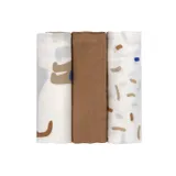 Lässig Heavenly Soft Swaddle L Little Mateys Royal Blue 80 x 80 cm 3-Pack