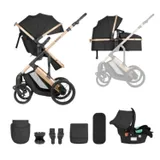 Kikkaboo Darling Kinderwagen 3-in-1 - Zwart