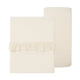 Koeka Wieglaken En Hoeslaken Set Ruffle Faro Warm White