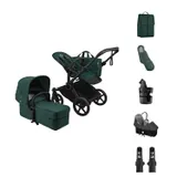 Bugaboo Donkey 6 Mono Essentiële Bundel - Black/Fern Green