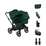 Bugaboo Donkey 6 Duo Essentiële Bundel - Black/Fern Green
