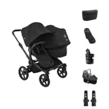 Bugaboo Donkey 6 Duo Essentiële Bundel - Black/Heritage Black