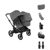 Bugaboo Donkey 6 Duo Essentiële Bundel - Black/Moon Grey