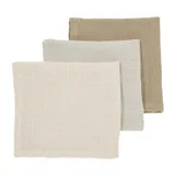 Meyco Monddoek Hydrofiel Pre-Washed Uni Soft Sand/Greige/Taupe 30 x 30 cm 3-Pack