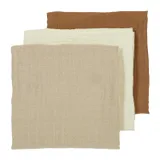 Meyco Multidoek Hydrofiel Pre-Washed Uni Offwhite/Sand/Toffee 70 x 70 cm 3-Pack