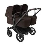 Bugaboo Donkey 6 Twin Complete - Black/Cocoa Brown