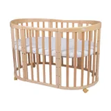 Waldin Oval Combibed 7‑in‑1 - Natural inclusief matras