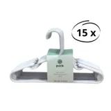 Puck Kledinghanger Kunststof Wit (15 stuks)

