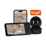 Qute Beeldbabyfoon Q-Connection Smart WIFI 2-IN-1 5HD - Zwart