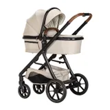 Qute Kinderwagen Q-Journey Taupe - Zwart Frame