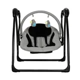 Qute Schommelstoel Q-Swing Softgrey Uil / Zwart Frame