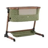 Qute Q-wiggle electric Co-Sleeper green - walnut