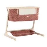 Qute Q-wiggle electric Co-Sleeper pink - white wash