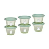 Nijntje Bewaarpotjes Set - 120 ml - 6 Stuks - Groen