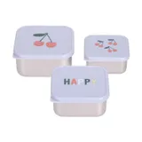 Lässig Snackbox Roestvrij Staal Happy Fruits Cherry 3 Stuks