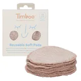 Timboo Herbruikbare Pads - 12 Stuks - Misty Rose 