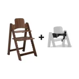 Kidsmill Up! Kinderstoel Incl. Kunststof Babyset Zwart - Walnoot