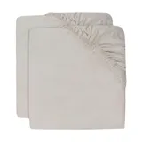 Jollein Hoeslaken - (2pack) - 40/50 x 80/90 cm - Jersey - Nougat