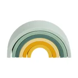A Little Lovely Company Stapel Regenboog Siliconen - Sage