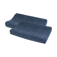 Meyco Aankleedkussenhoes Badstof Indigo 50x70 cm 2-pack