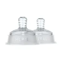 Mepal Mio Flesspeen - Slow Flow - 2 Stuks - Helder