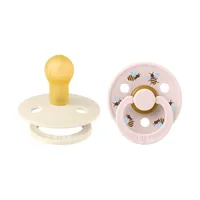 BiBs Studio Colour Fopspeen - Rond - 2 Stuks - 6-18 Mnd - Bumblebee Ivory 