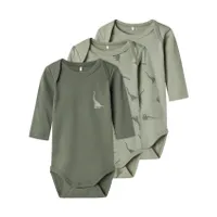 Name It Romper 3-Pack - Dino - Agave Green - Maat 50