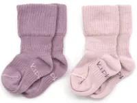 KipKep Blijf-Sokjes - 2-6 Mnd - 2_Pack - Pastel Violet