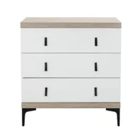 Interbaby Commode 3 Laden Strips Wit