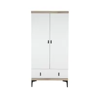 Interbaby Hanglegkast 2-Deurs Strips Wit