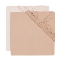 Jollein Hoeslaken - Jersey - Blush/Wild Rose - 2 Stuks