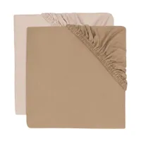 Jollein Hoeslaken Jersey - 2 Stuks - 60 x 120 cm - Wild Rose/Biscuit