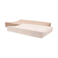 Jollein Aankleedkussenhoes - Badstof - Blush/Wild Rose - 2 Stuks - 50 x 70 cm