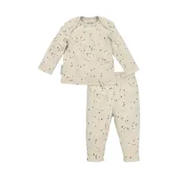 Meyco Baby Pyjama Rib - Maat 50/56 - Mini Spot Sand Melange