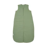 Meyco Baby Slaapzak Hydrofiel Gevoerd Uni Pre-Washed Olive Green 70 cm