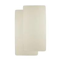 Meyco Baby Uni Hoeslaken Co-Sleeper - 2 Stuks - 50 x 90 cm - Jersey - Soft Sand