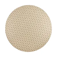 Meyco Hoeslaken Rond Print - 90/95 cm - Sweet Heart Soft Sand/Black 