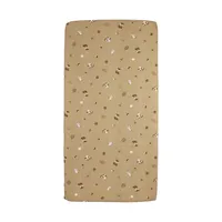 Meyco Hoeslaken Print - 60 x 120 cm - Jersey - Forest Animals Sand