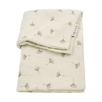 Meyco Baby Gingko Wiegdeken - 75 x 100 cm - Pre-Washed hydrofiel - Soft Sand