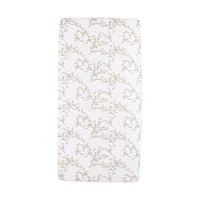 Meyco Hoeslaken Print - 60 x 120 cm - Jersey - Branches Sand