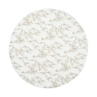 Meyco Hoeslaken Rond Print - 90/95 cm - Jersey - Branches Sand