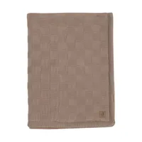 Jollein Deken Ledikant Box Knit - Velvet - 100 x 150 cm - Milky Coffee