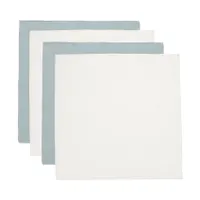 Jollein Tetra Doek Small - 4 Stuks - 70 x 70 cm - Sea Green/Ivory