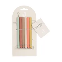 Jollein Siliconen Rietjes - Multicolour - 6-pack