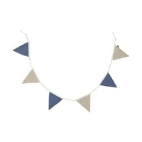 Jollein Vlaggenlijn Jeans Blue/Olive green 200 x 17 cm