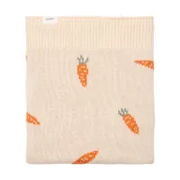 Koeka I Carrot A Lot Ledikantdeken - Maat 100 x 140 - Milky