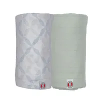 Lodger Swaddler Solid Matcha 2-Pack 110x110