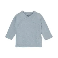 Lodger Melange Overslag Shirt - Blue Fogg