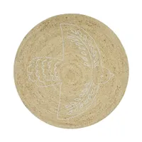Puck Bird Vloerkleed - 90 cm - Jute