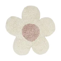 Puck Flower Kussen - White / Pink